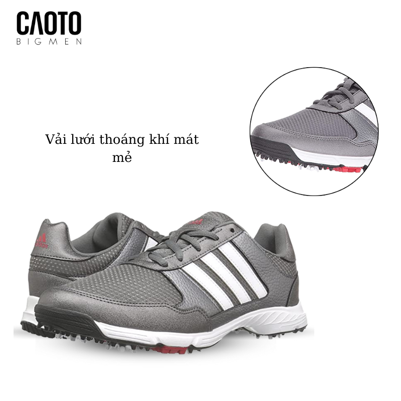 Giày Thể Thao Men's Tech Response Golf Shoes Màu Xám Big Size