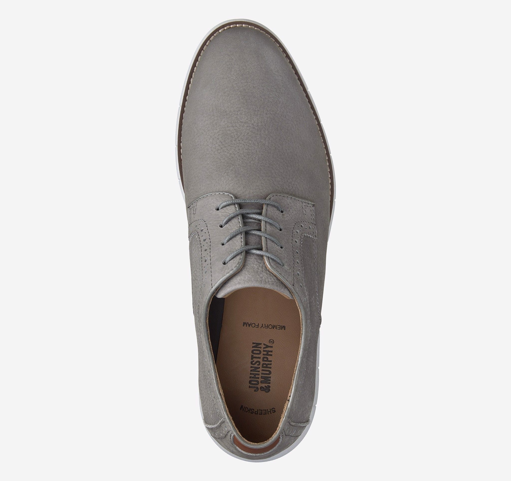 Giày Tây Da Nhám HOLDEN PLAIN TOE Màu Xám Big Size