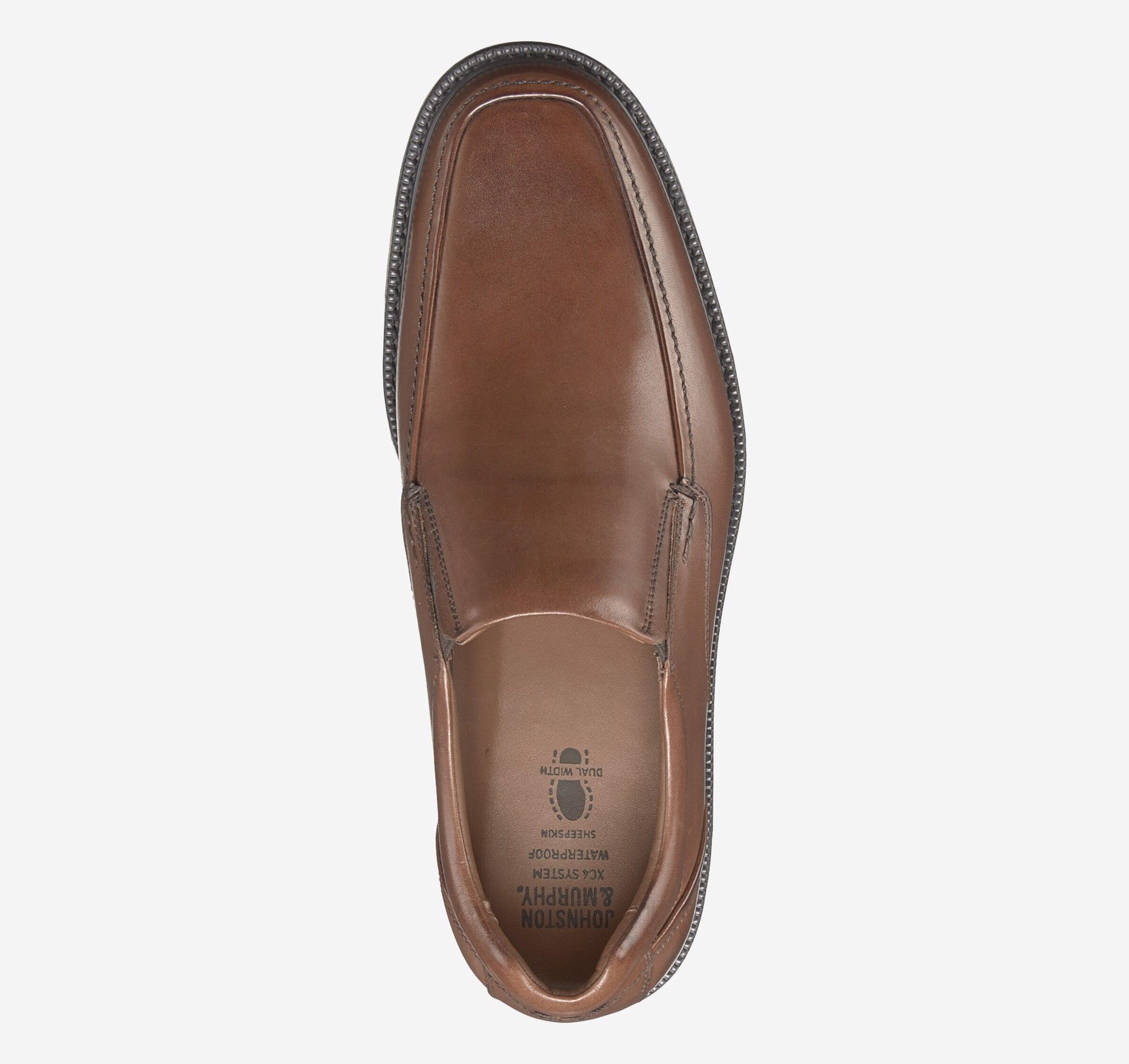 Giày Tây Xỏ Da Stanmoc Venetian Màu Nâu Big Size ( Kháng nước )