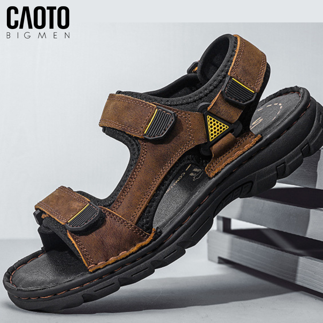 Sandal Dura Brown-Black Triangle Big Size Men