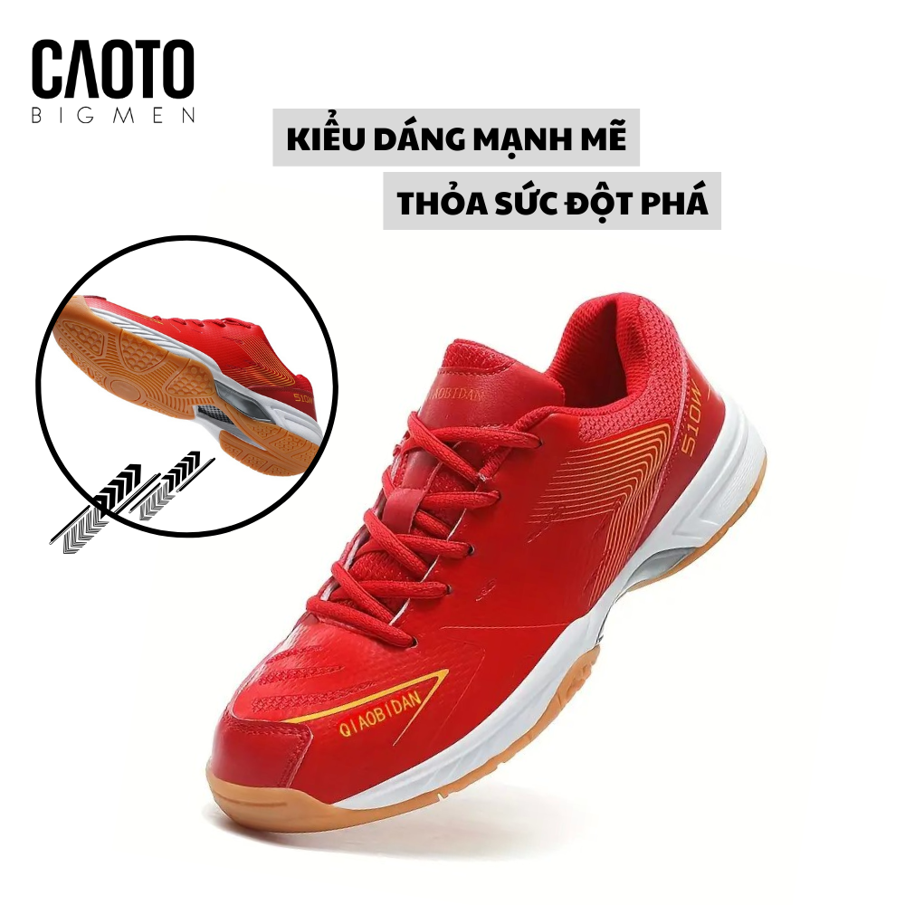 Giày Cầu Lông Bidan Badminton Màu Đỏ Shoes Men Big Size 45 46 47 48