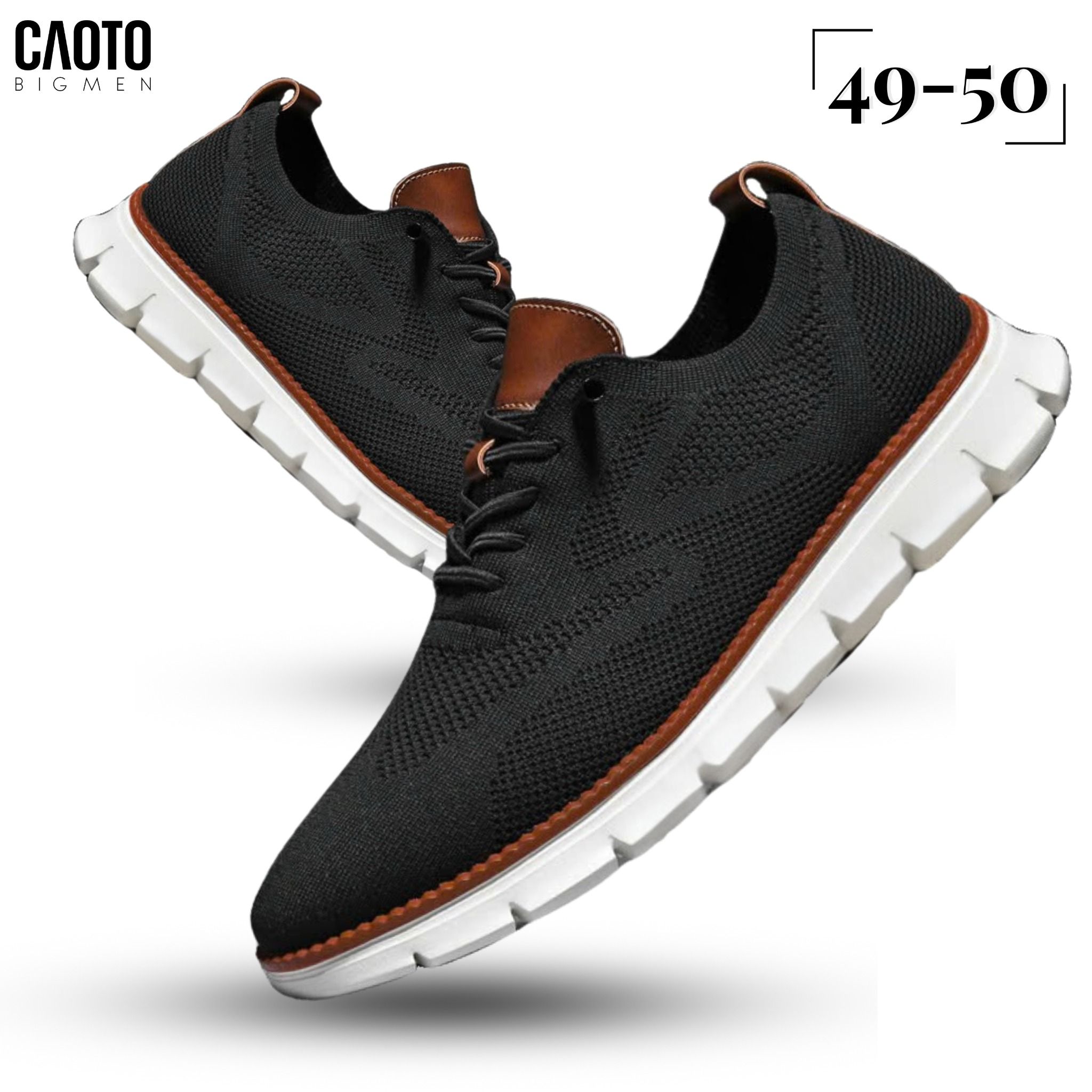 Giày Thể Thao Casual Flex Black-Brown Big Size