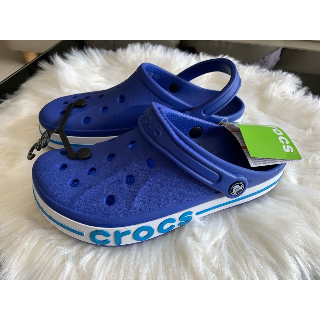 Dép Crocs Màu Xanh Dương Quai Trắng 44 45 46 47 48