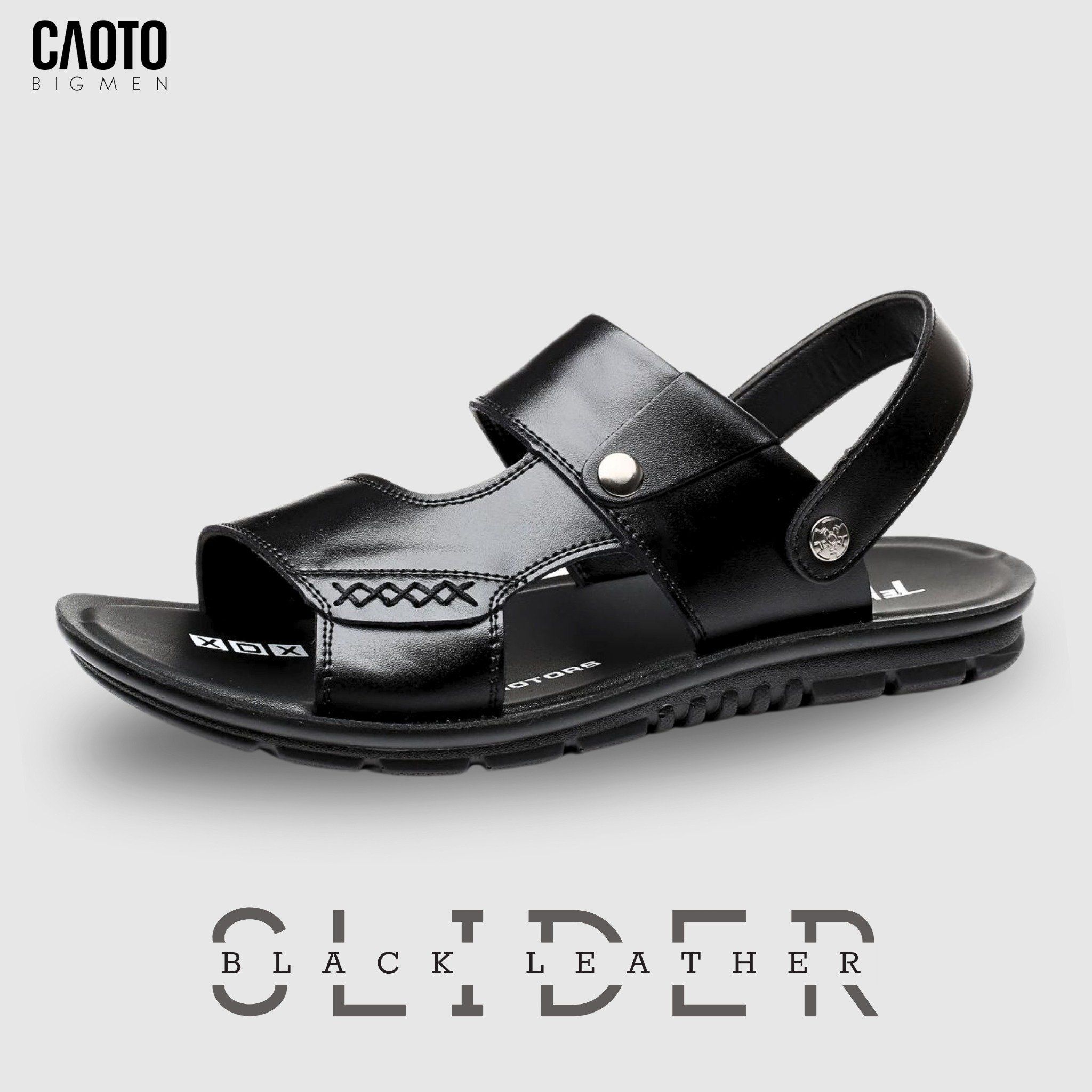 (Dép SanDal Big Size) Dép Sandal Slider Grow Màu Đen Big Size