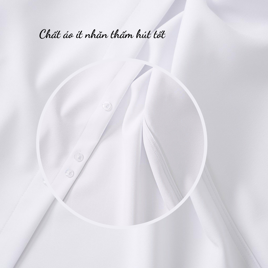 Áo Sơ Mi Tay Dài Nam Size Lớn Màu Trắng Trơn 5XL 6XL 7XL 8XL 9XL 10XL