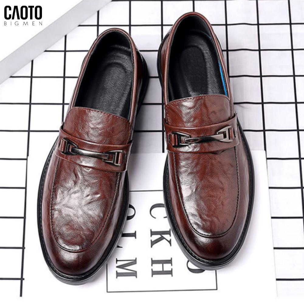 Giày Tây Xỏ Titan Nâu Bigsize