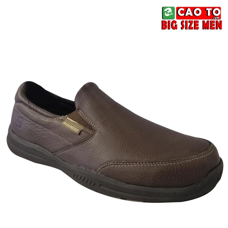 Giày lười Skecher Lazy Nâu Đế Đen Big Size