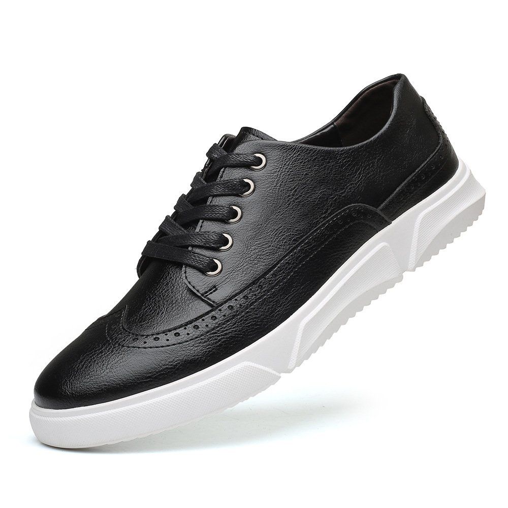Giày Sneaker Da Mềm French Aller Thời Trang Màu Đen Big Size
