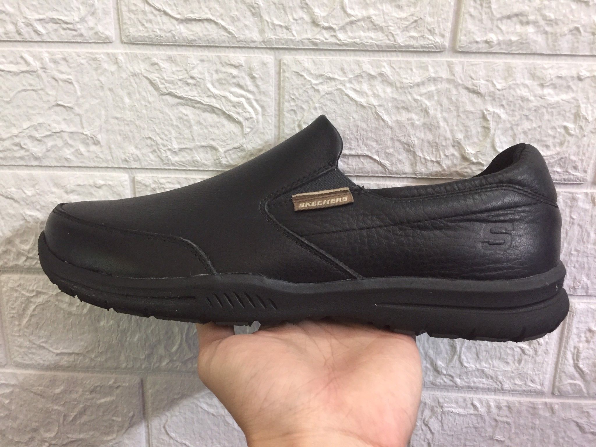 Giày lười Skecher Đen Đế Đen Big Size