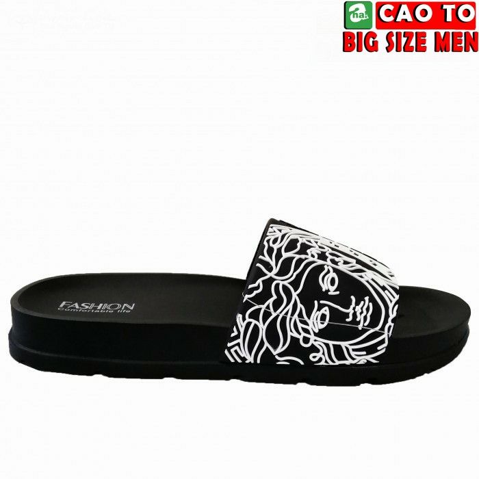 DÉP ĐẾ MỀN VERSACE ĐEN TRẮNG SIZE LỚN