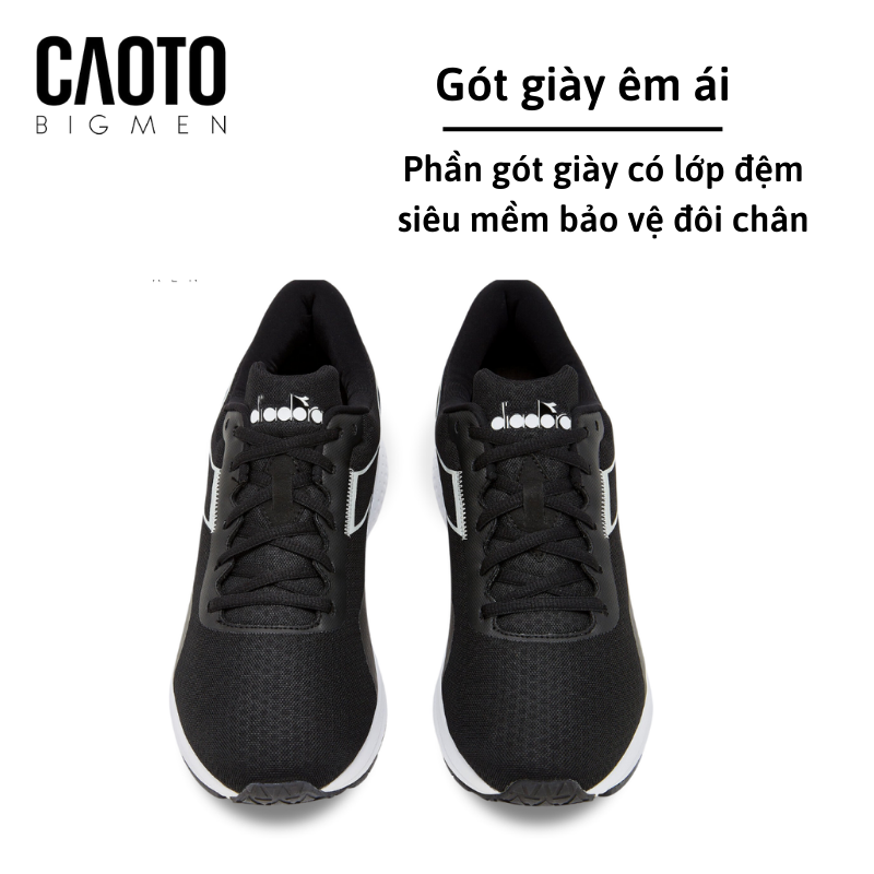 Giày Thể Thao Diadora PASSO 2 Black White Running Shoes Men Big Size