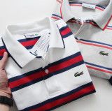 Áo Thun LACOSTE Sọc Ngang có Cổ