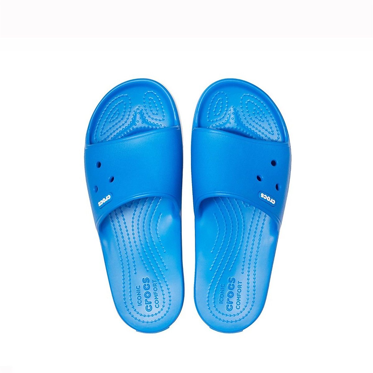 Dép Quai Ngang Crocs Iconic Comfort Màu Xanh Dương Chính Hãng Big Size