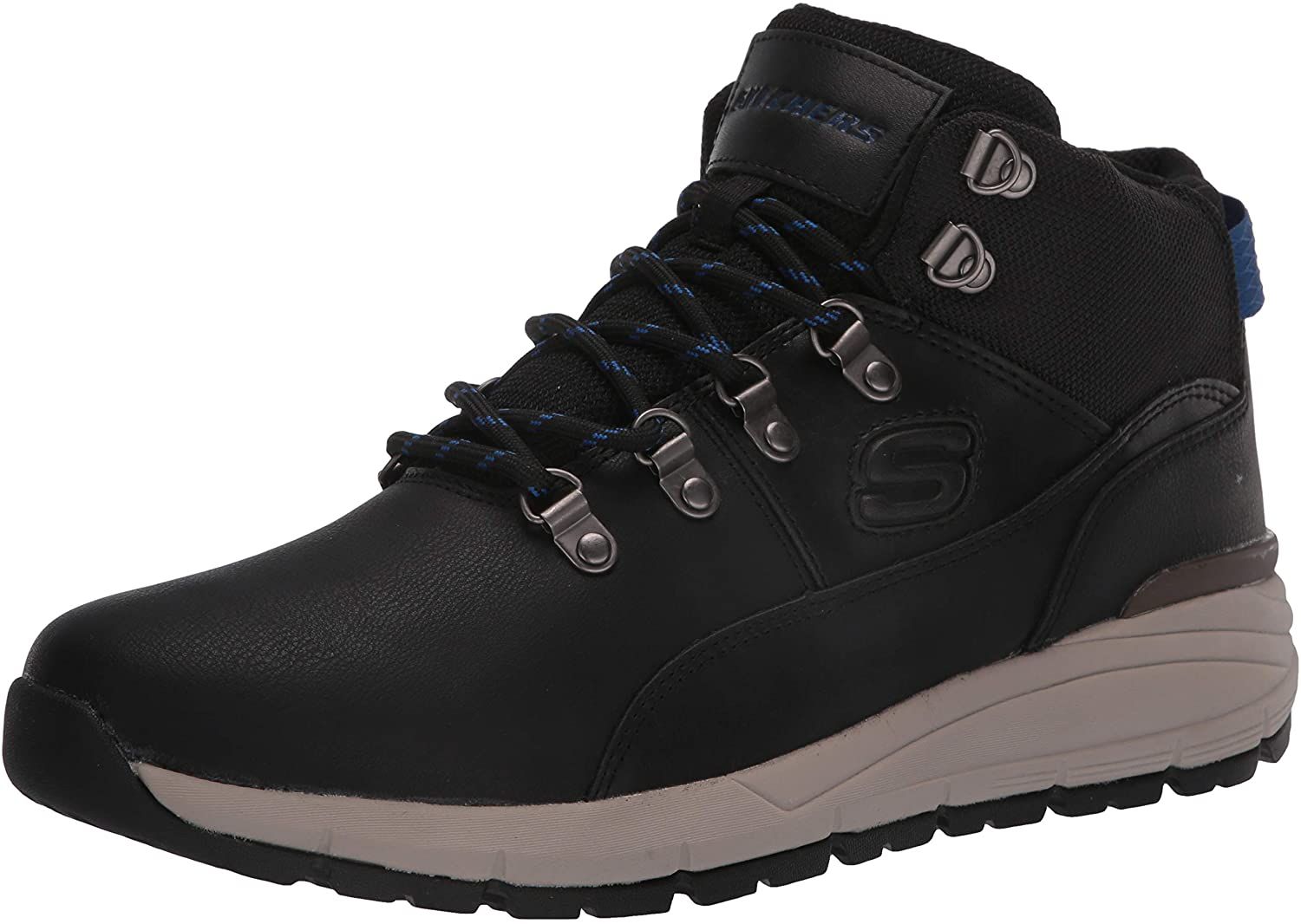 Giày Cao Cổ Skechers Volero Da Đen Big Size