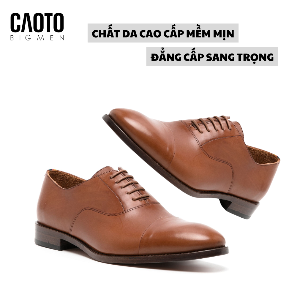  Giày Tây Steptoes Oxford Màu Nâu Dây Buộc Big Size 