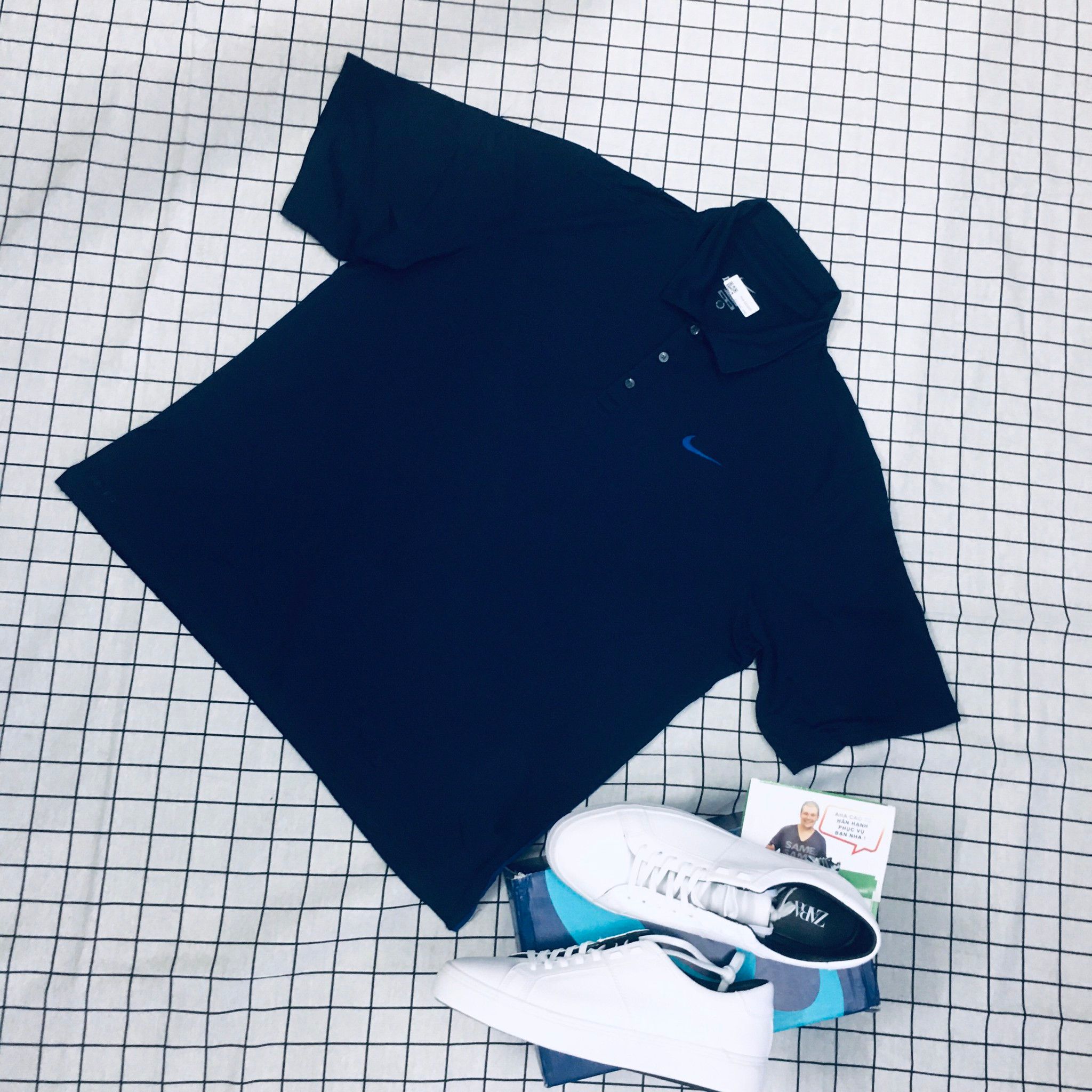 Áo Polo Acorider Cao Cấp Xanh Đen Big Size Men