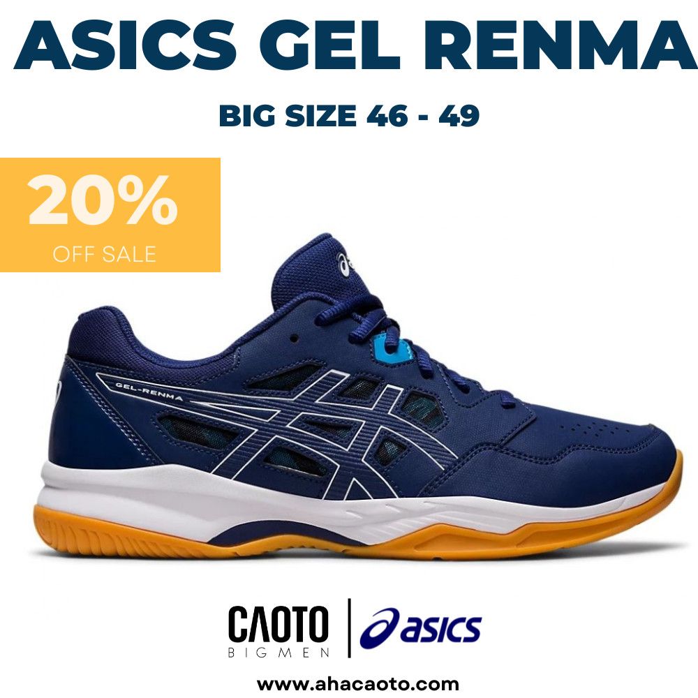  Giày Thể Thao Asics Gel-Renma Xanh Trắng Big Size 