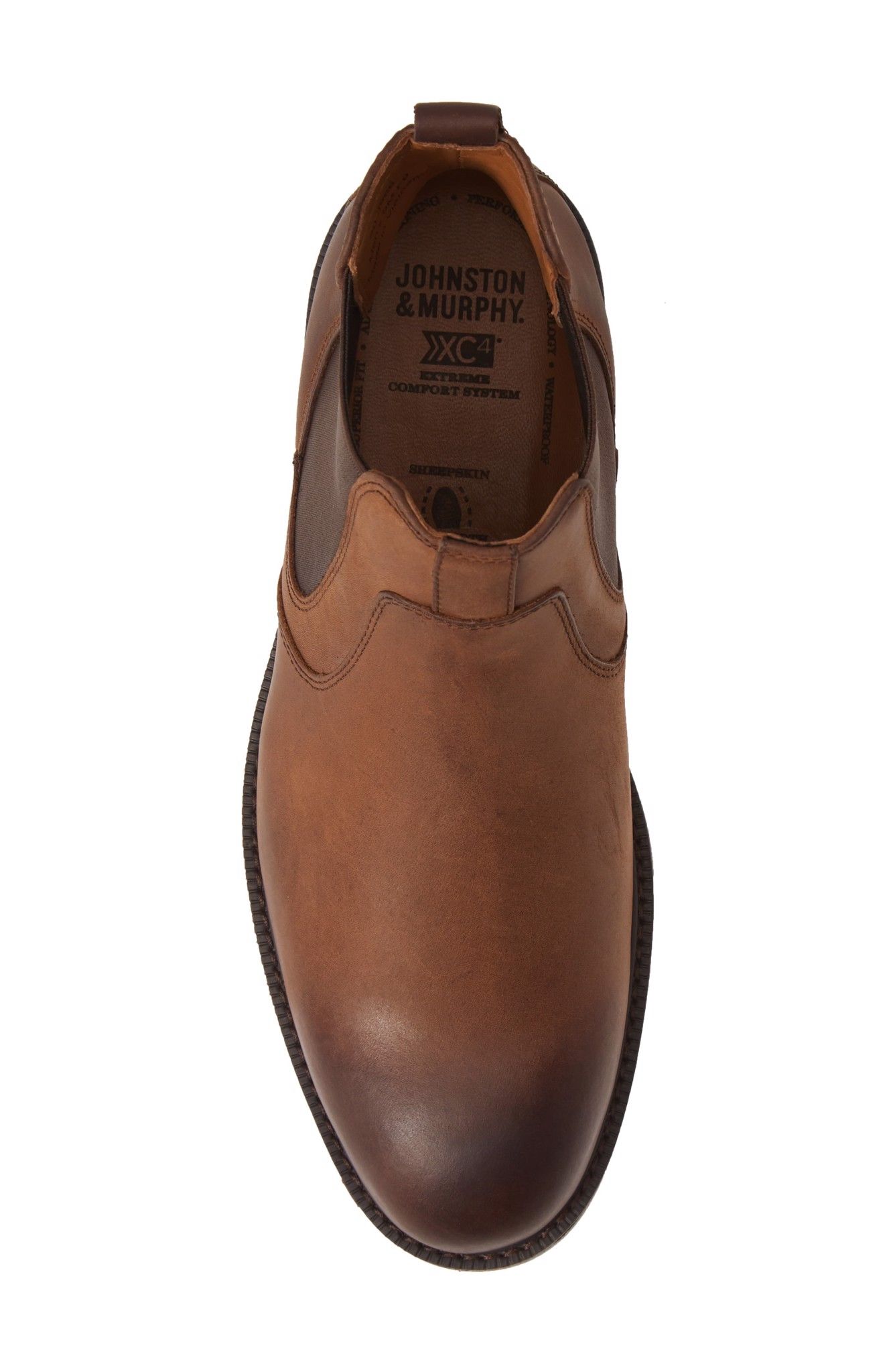 Giày Chelsea Boots Hollis Tan Da Nâu Big Size ( Kháng nước )