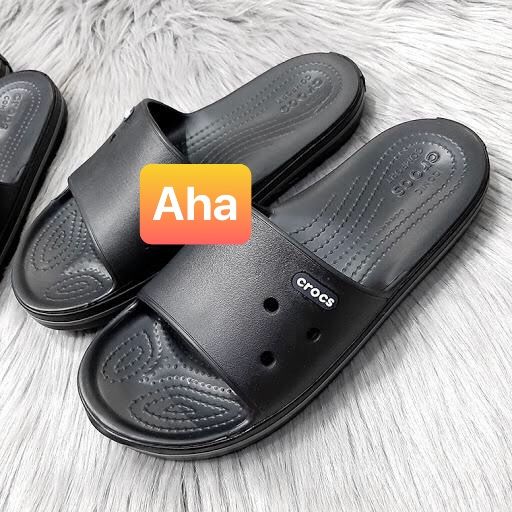 Dép Quai Ngang Crocs Iconic Comfort Màu Đen Chính Hãng Big Size