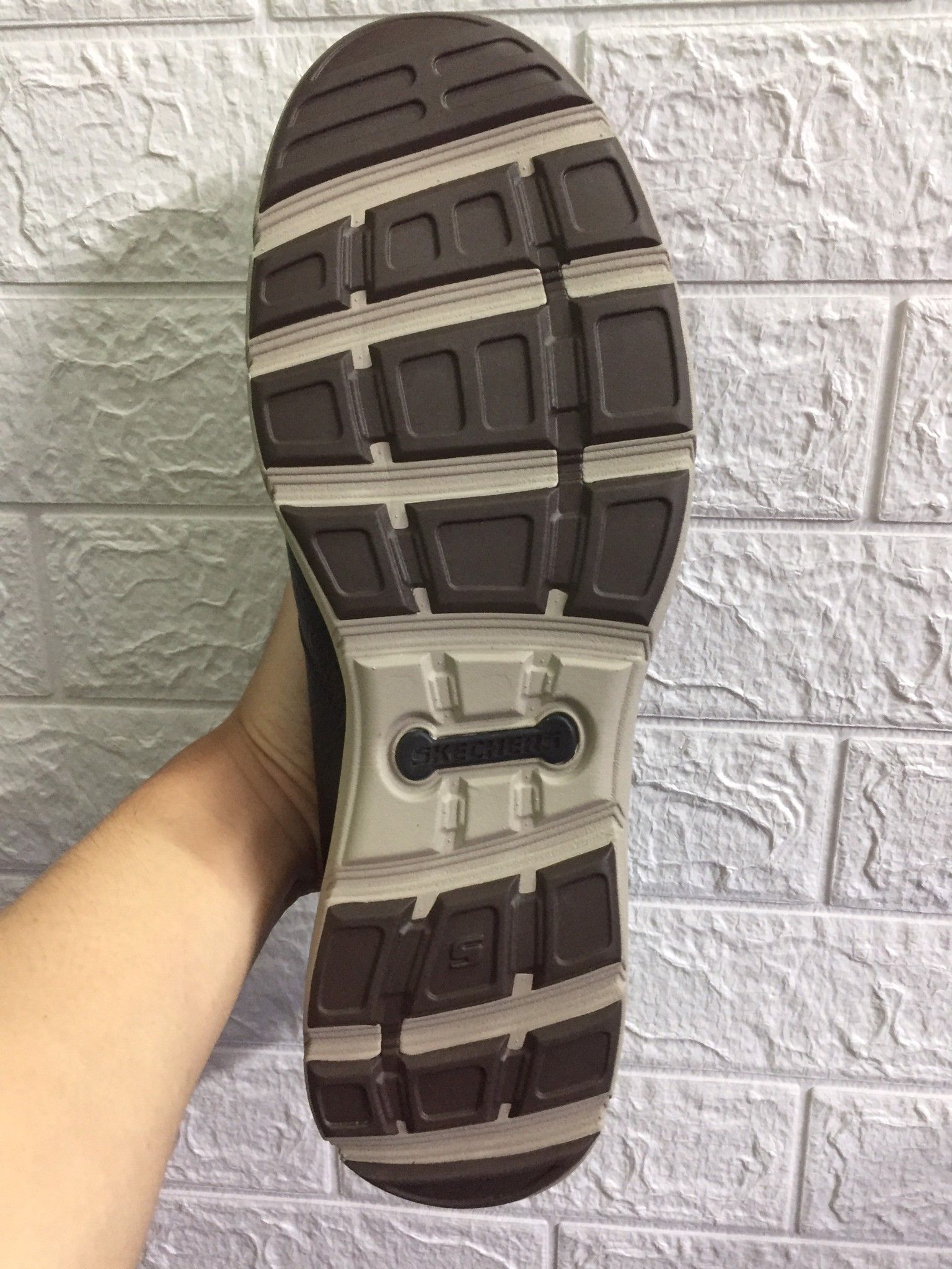 Giày lười Skecher Đen đế Xám Big Size