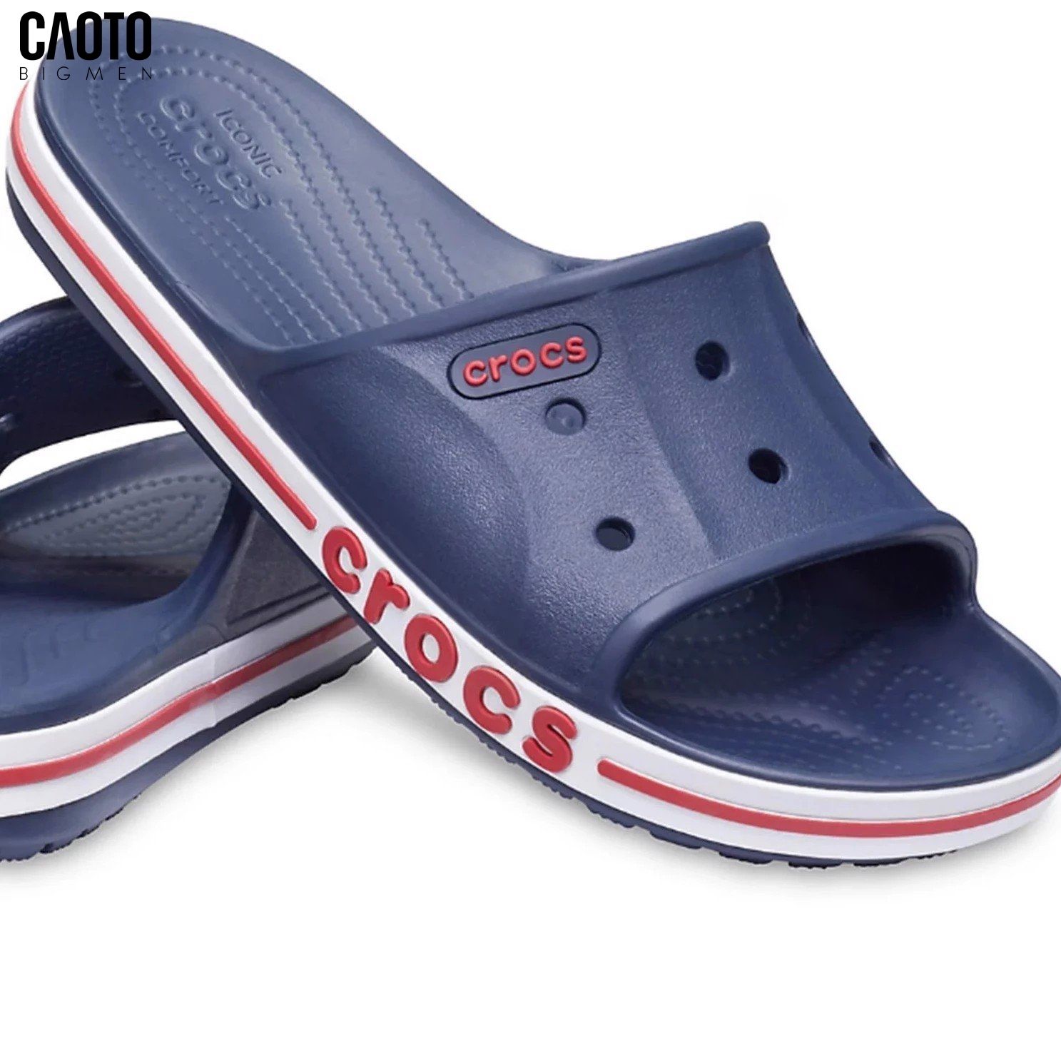 Dép Crocs Iconic Comfort Màu Xanh Navy Chính Hãng Big Size