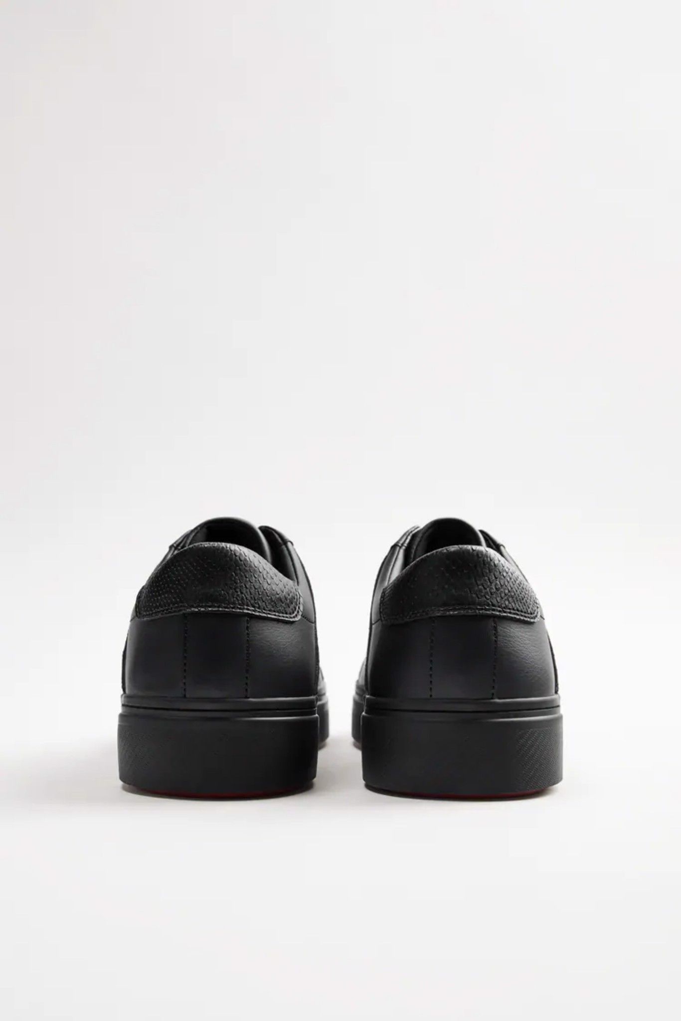 Giày Sneaker Đen ZARA EMBOSSED Da Cao Cấp Big Size 45 46 47 48