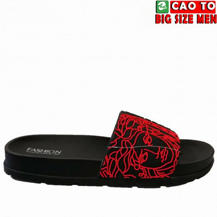 DÉP ĐẾ MỀN VERSACE ĐỎ ĐEN SIZE LỚN