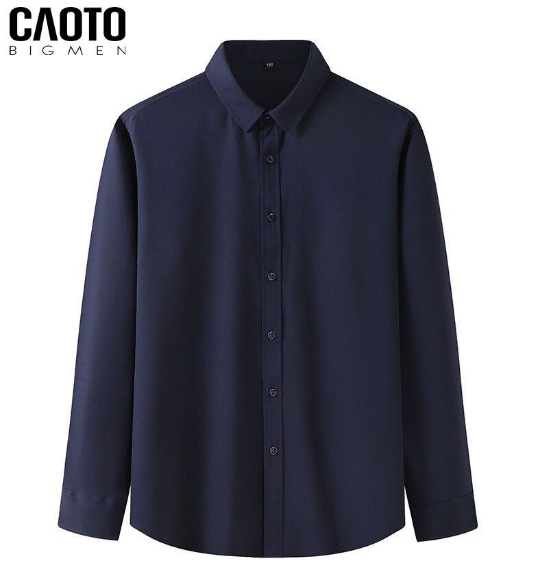 Áo Sơ Mi Tay Dài Big Size Nam Xanh Đen 2XL 3XL 4XL 5XL