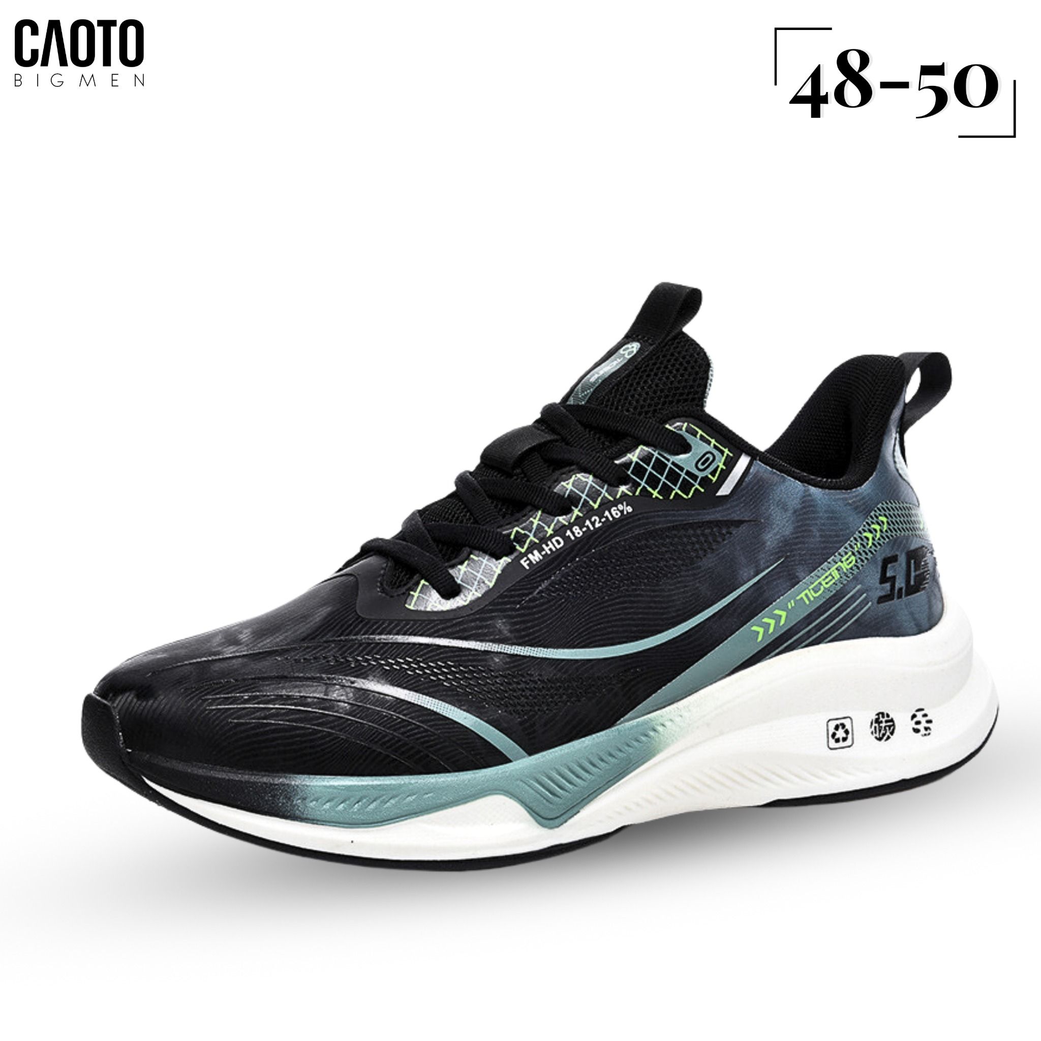 Giày thể thao Speed Runner Black-Green Big Size