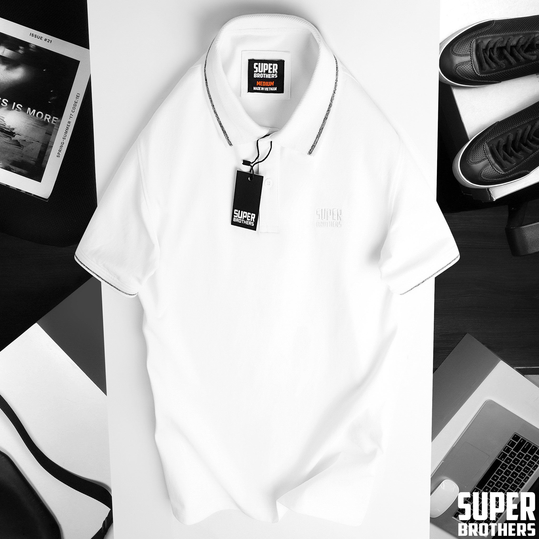 Áo Polo Big Size Nam Trắng Sang Trọng Lịch Lãm