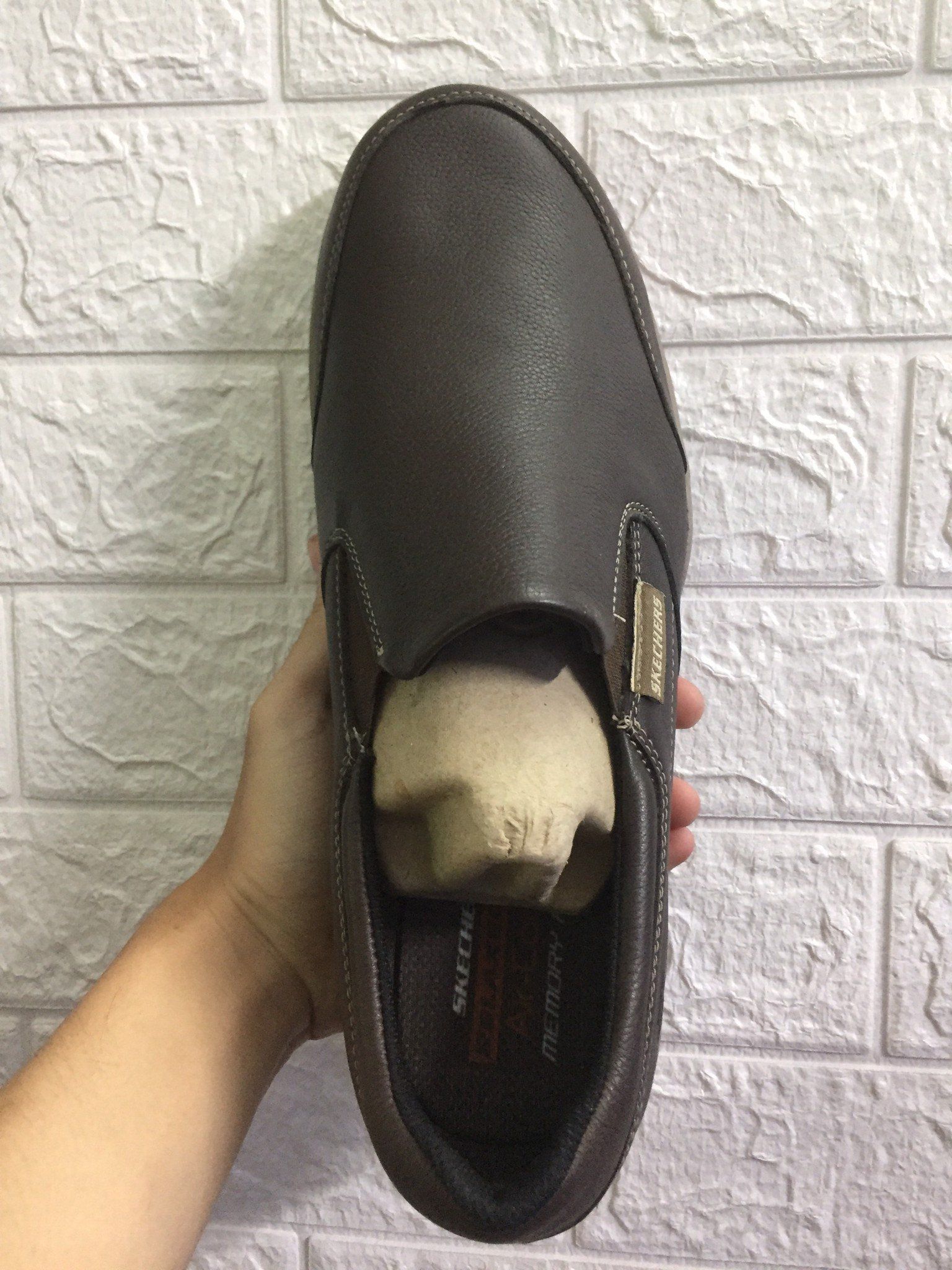 Giày lười Skecher Nâu đế Nâu Big Size