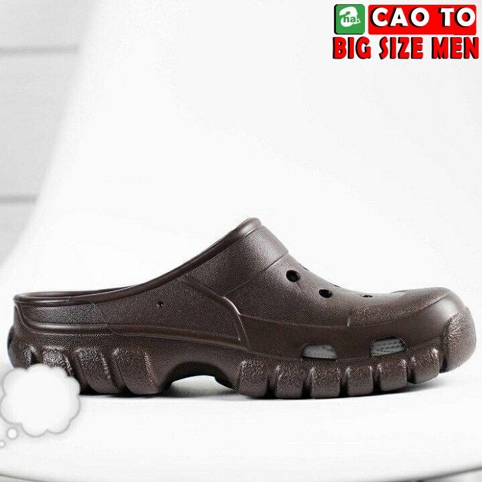 Dép Crocs Không Quai Brown 2 BIGSIZE
