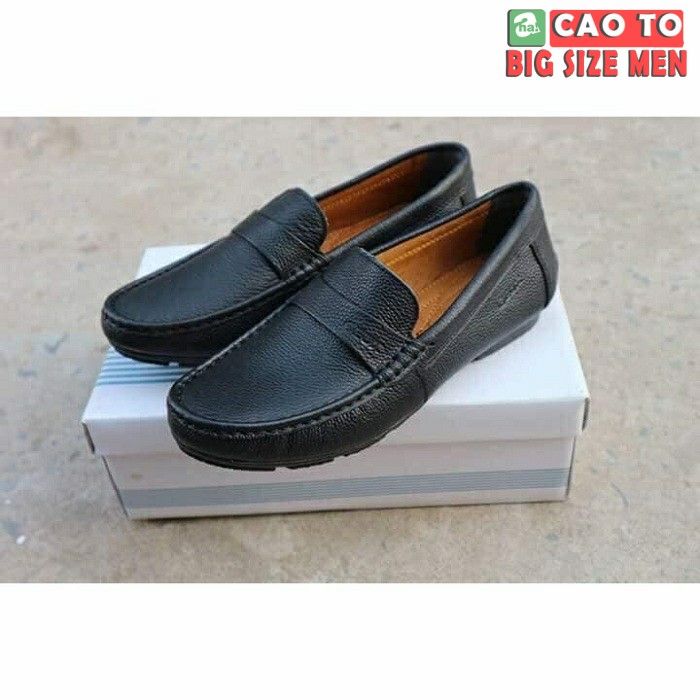 Giày lười Geox da Black bigsize