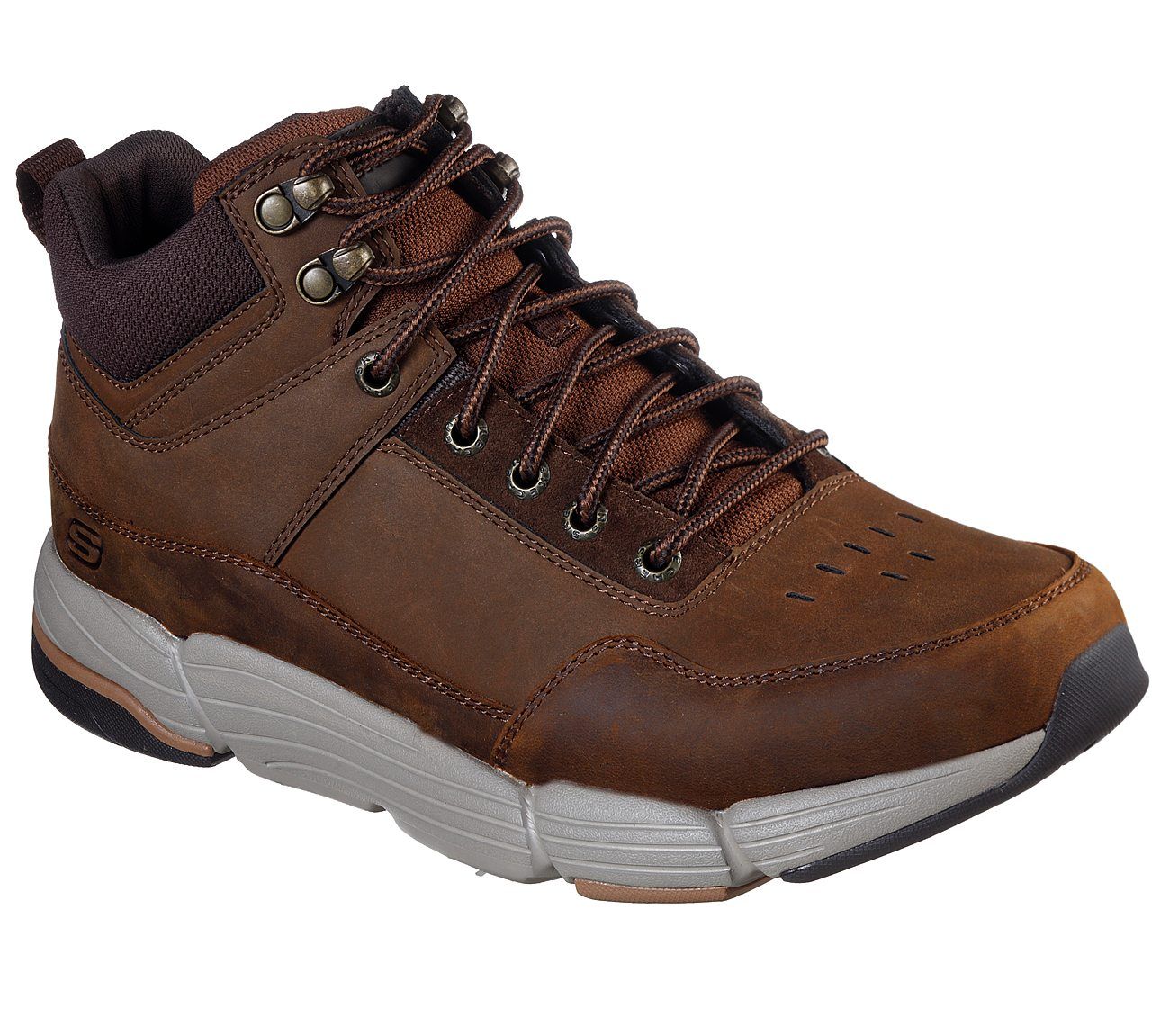 Giày Skechers Higher Up Da Nâu Cổ Cao Big size Men