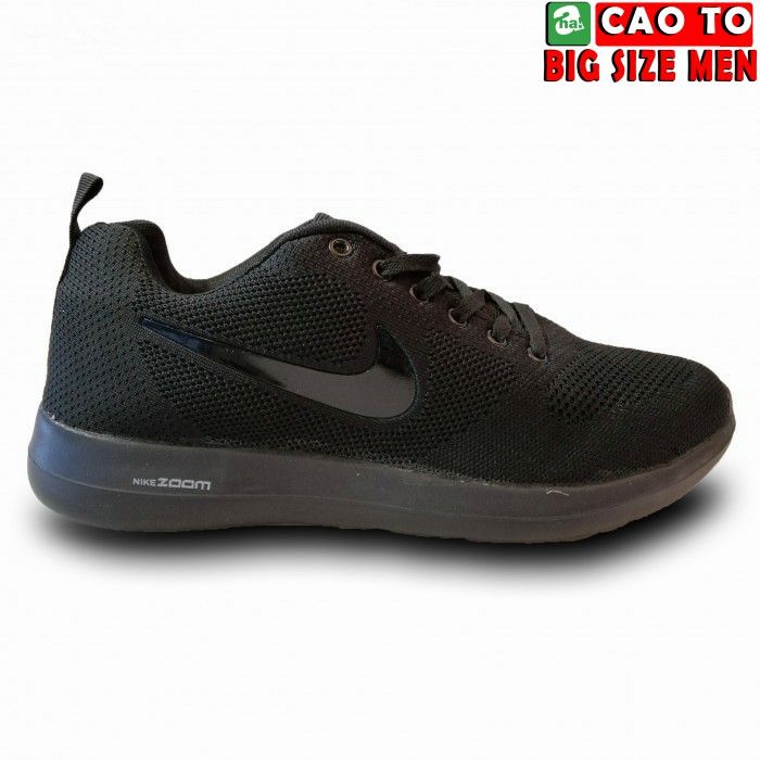 GIÀY THỂ THAO CHẠY BỘ NAM FULL BLACK BIG SIZE