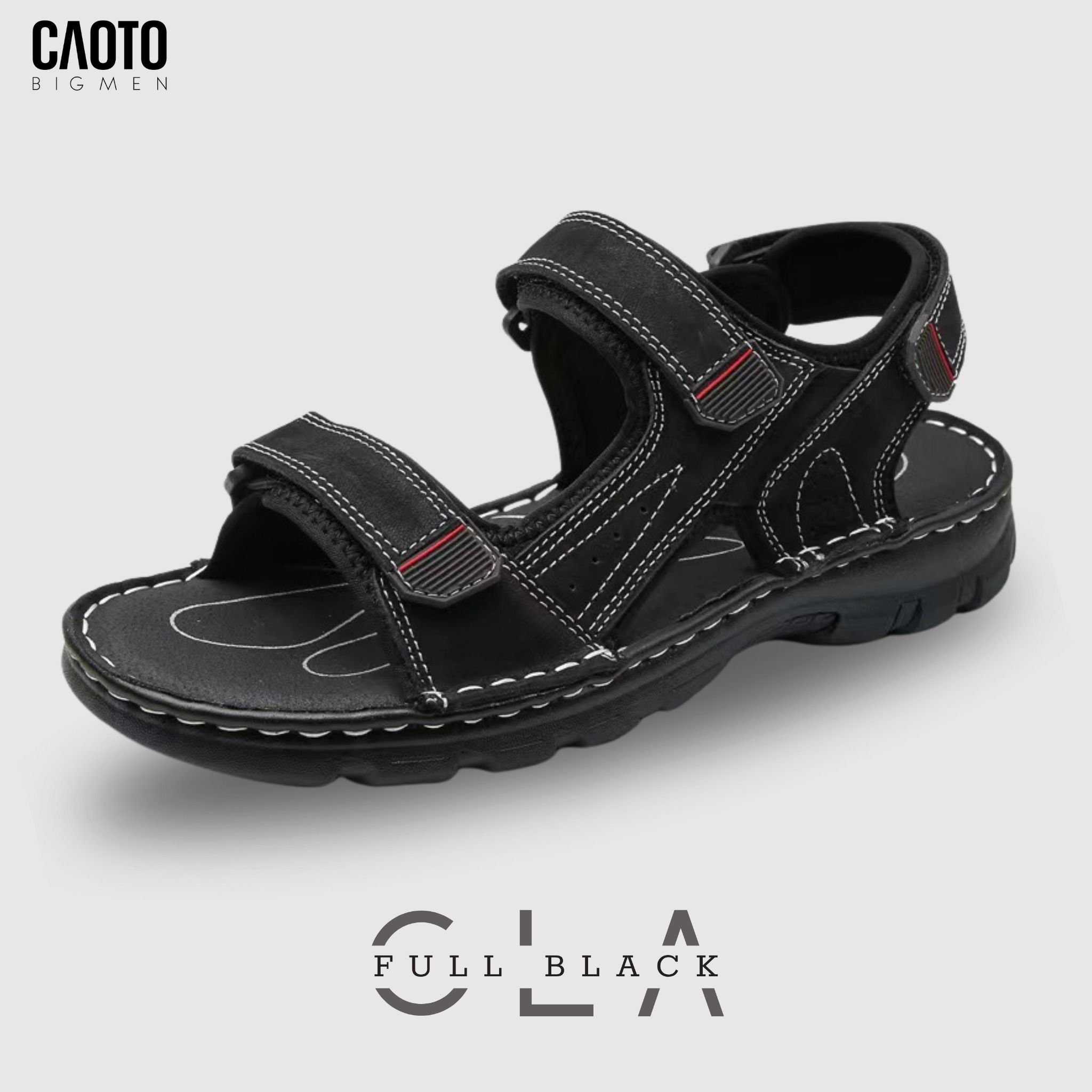 Sandal Gladiator Summer Slipper Red Black Mens Big Size