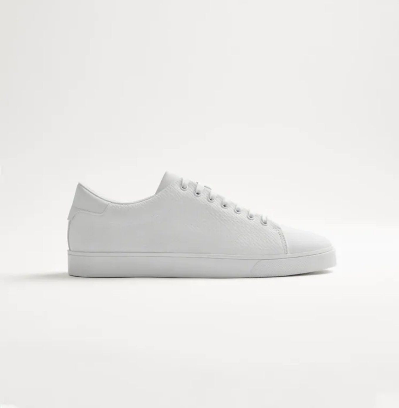 Giày Sneaker Trắng ZARA EMBOSSED Da Cao Cấp Big Size 45 46