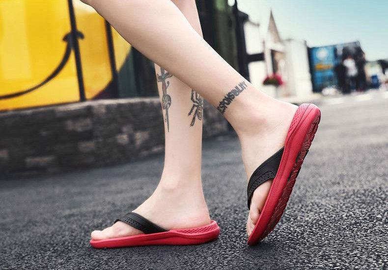 Dép Kẹp Flip-Flop Đỏ Quai Đen