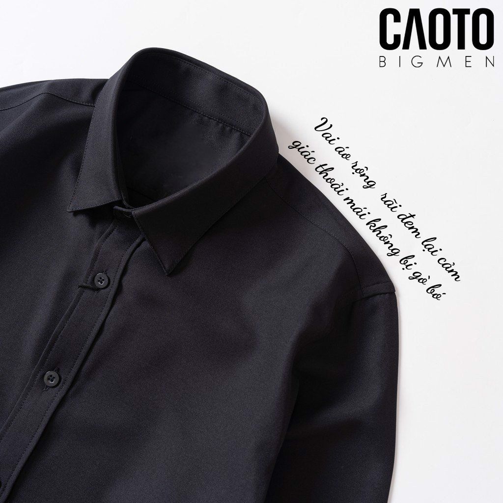 Áo Sơ Mi Đen Big Size Dài Tay 5XL 6XL 7XL 8XL 9XL 10XL