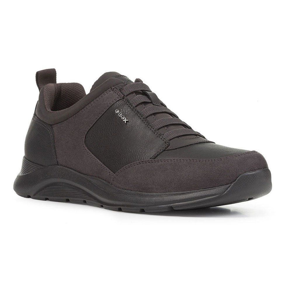 Giày Sneaker Thể Thao Geox Italian Da Mềm Màu Đen Nâu Big Size Men