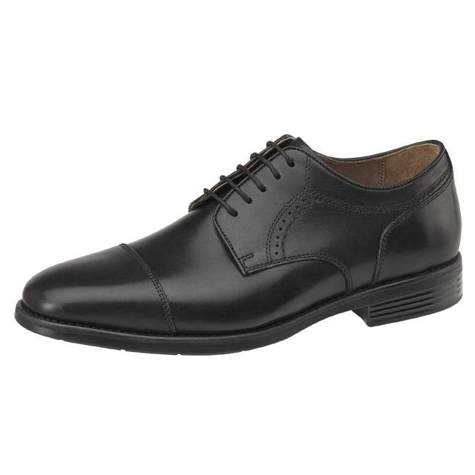 Giày Tây Da Bóng BRANNING CAP TOE Màu Đen Big Size