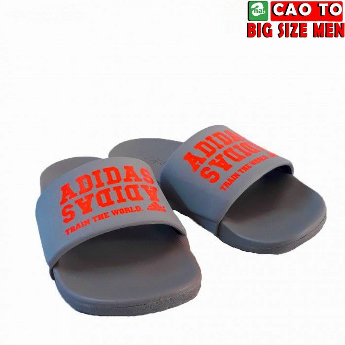 DÉP NAM NGOẠI CỠ XÁM LOGO ĐỎ