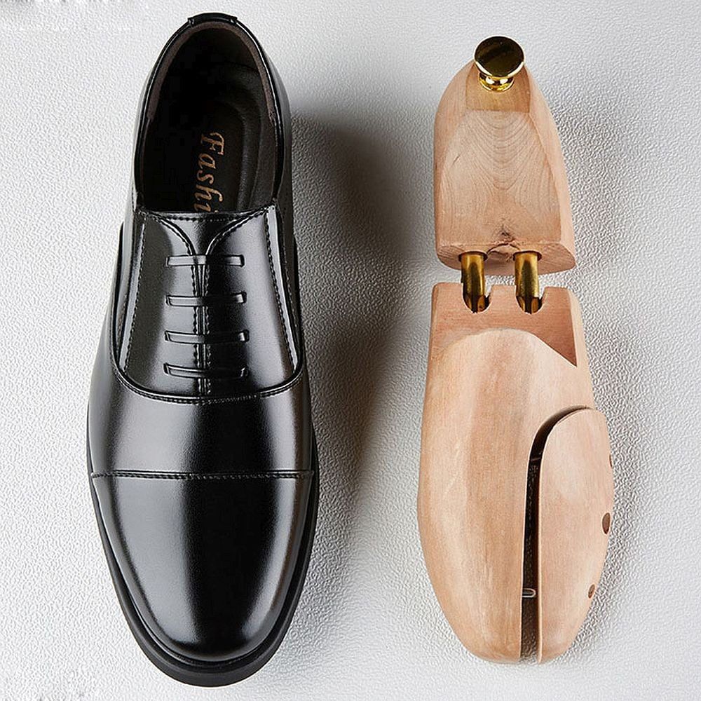Giày Tây Không Dây Slip on Big Size Đen Bóng