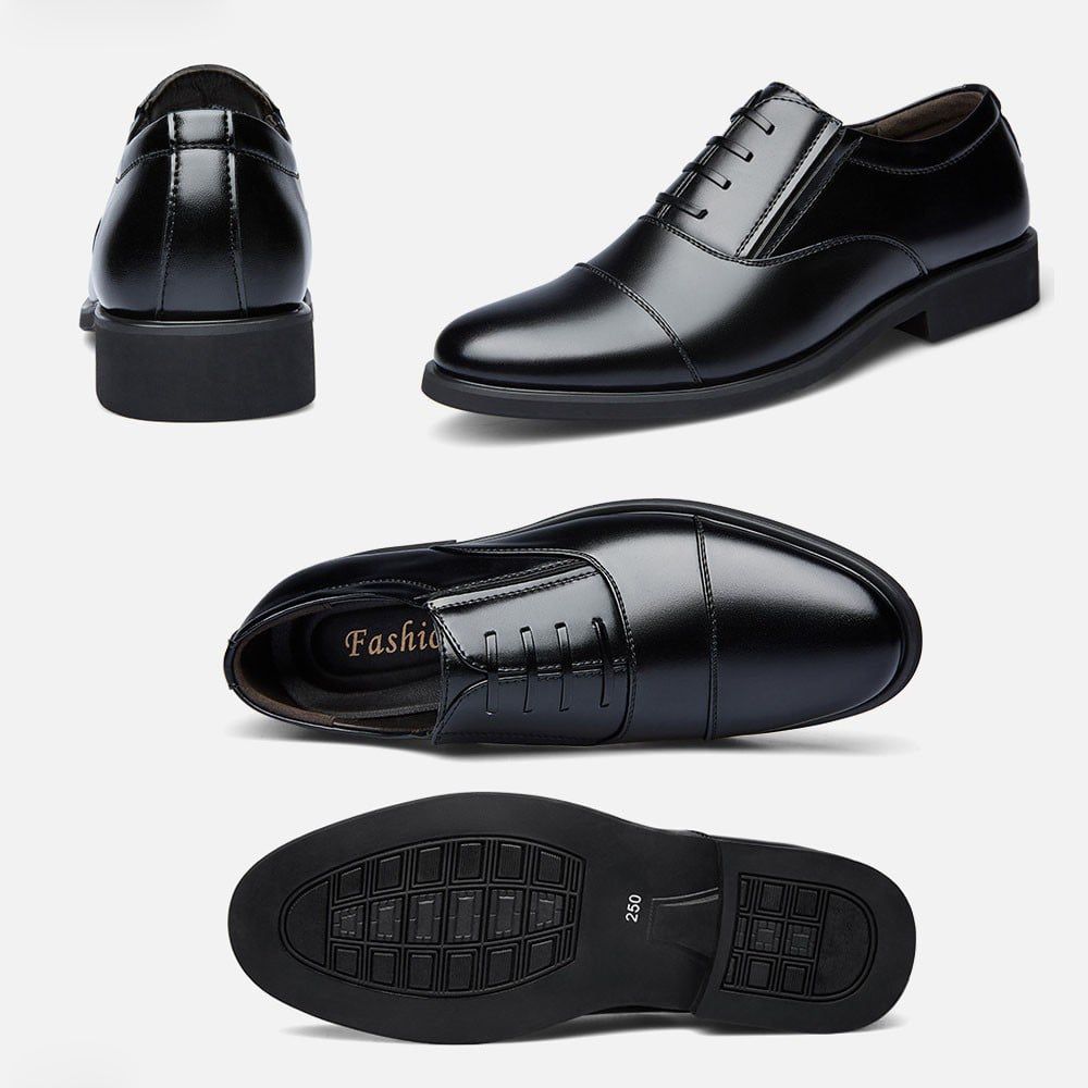 Giày Tây Không Dây Slip on Big Size Đen Bóng