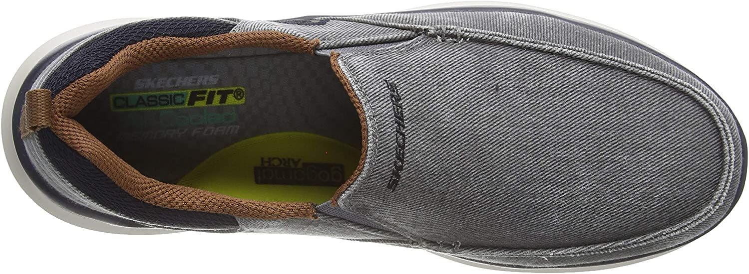 Giày Nam Xỏ Skechers DELSON 2.0 LARWIN Mens Ngoại Cỡ 44 45 46 47 48