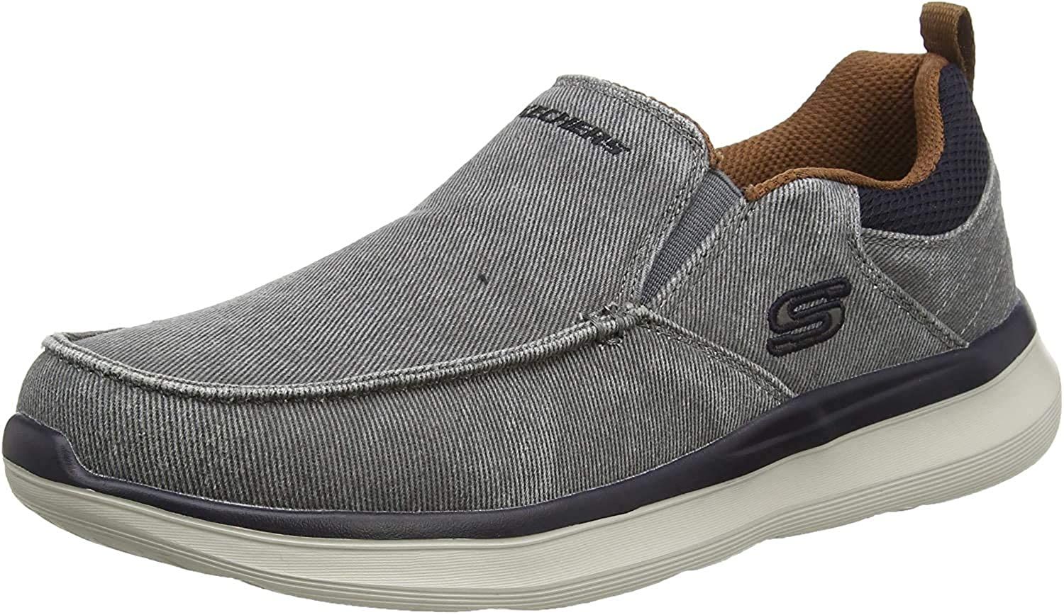 Giày Nam Xỏ Skechers DELSON 2.0 LARWIN Mens Ngoại Cỡ 44 45 46 47 48
