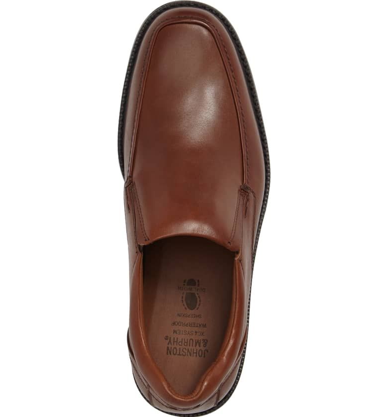 Giày Tây Xỏ Da Stanmoc Venetian Màu Nâu Big Size ( Kháng nước )