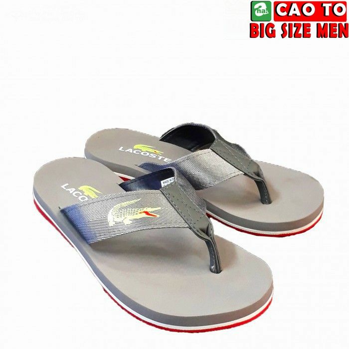 DÉP KẸP LASCOTE XÁM SIZE LỚN DÂY DÙ