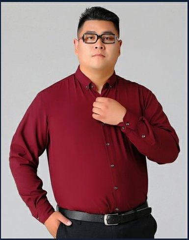 Áo Sơ Mi Đỏ Đô Nam Size Lớn 2XL 3XL 4XL 5XL 6XL
