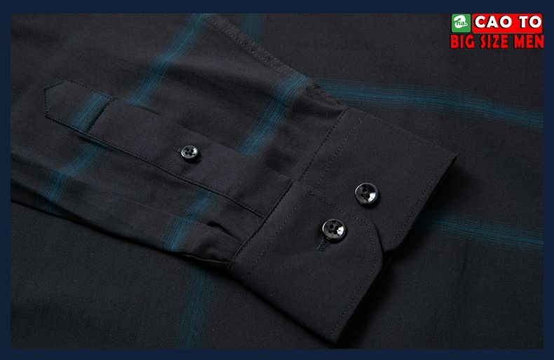 Áo Sơ Mi Caro Đen Cao Cấp Big Size 2XL 3XL 4XL 5XL 6XL 7XL